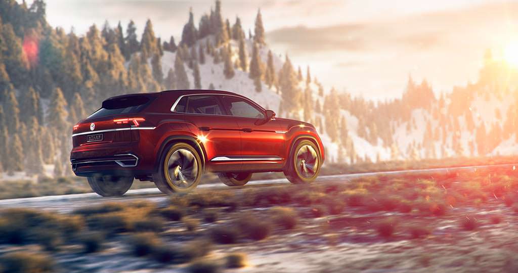 Пятиместный кроссовер Volkswagen Atlas Cross Sport Concept Пятиместный кроссовер Volkswagen Atlas Cross Sport Concept