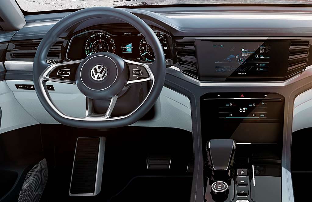 Фото внутри Volkswagen Atlas Cross Sport Concept Фото внутри Volkswagen Atlas Cross Sport Concept