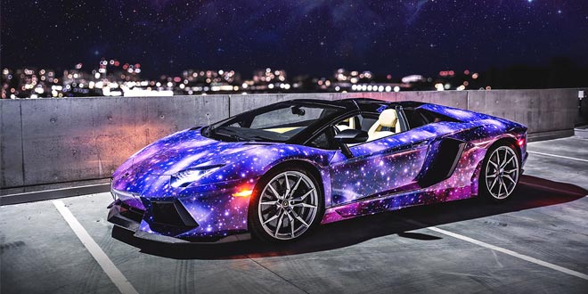 Galaxy-винил для Lamborghini Aventador Roadster