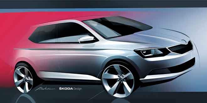 Скетч Skoda Fabia третьего поколения