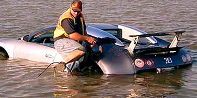Утопленный Bugatti Veyron
