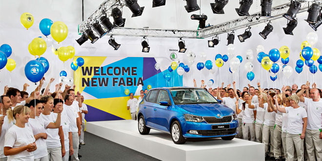 Первая Skoda Fabia 2015 на заводе