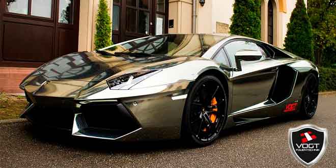 Фото | Хромированный Lamborghini Aventador от Vogt Folientechnik