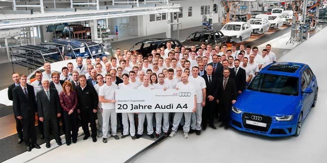 Audi A4 20 лет производства