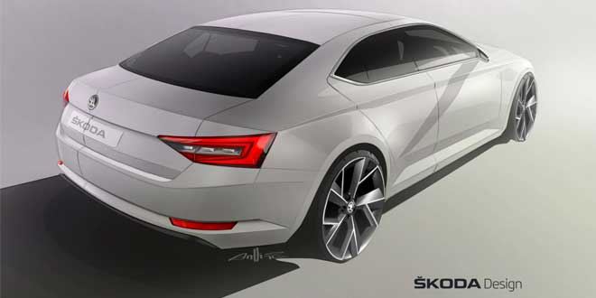 Официальный скетч Skoda Superb