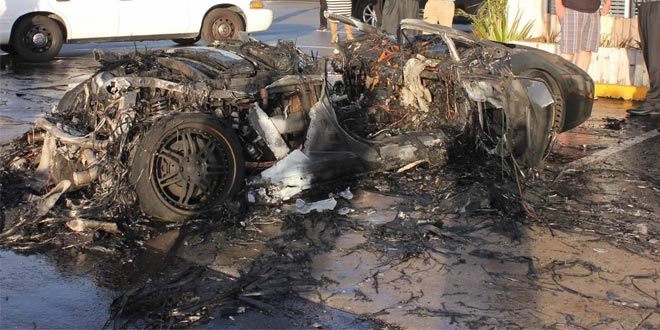 Сгоревший Lamborghini Gallardo