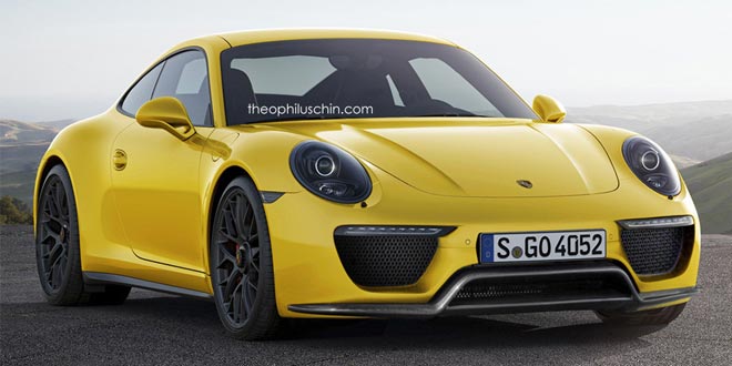 Рендер Porsche 911 по версии theophiluschin.com