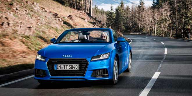 Новая Audi TT Roadster позирует для фото в Альпах