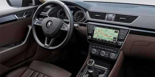 Первые фото салона Skoda Superb 2015 года