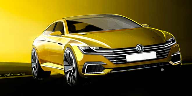 Официальные скетчи предвестника Volkswagen Passat CC