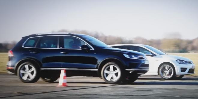 Volkswagen Golf R против Volkswagen Touareg V8 TDI