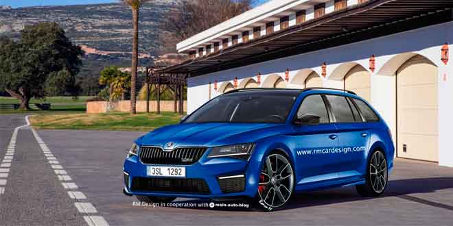 Рендер Skoda Superb Combi vRS