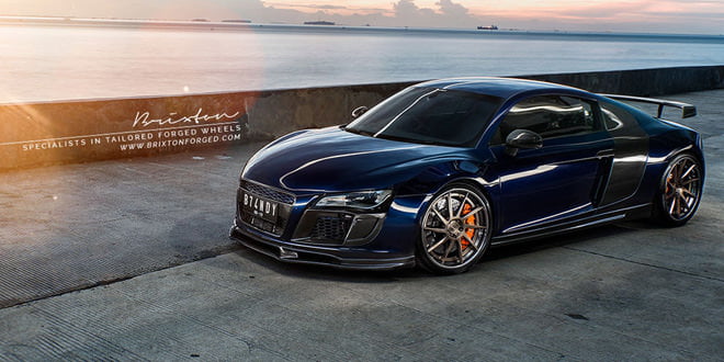 Фото дня: Audi R8 на закате | диски Brixton Forged R10D
