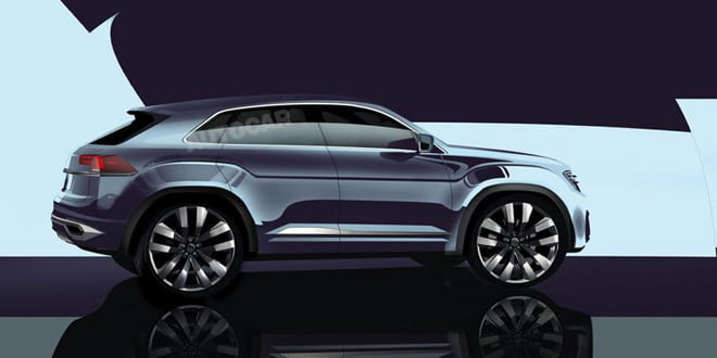Рендер Volkswagen Tiguan Coupé R от autocar.co.uk