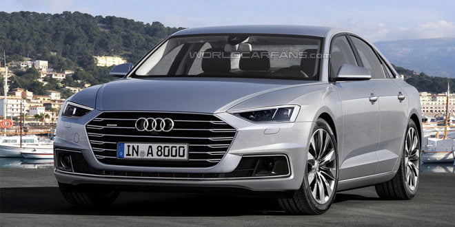 Рендер Audi A8 от портала WorldCarFans.com