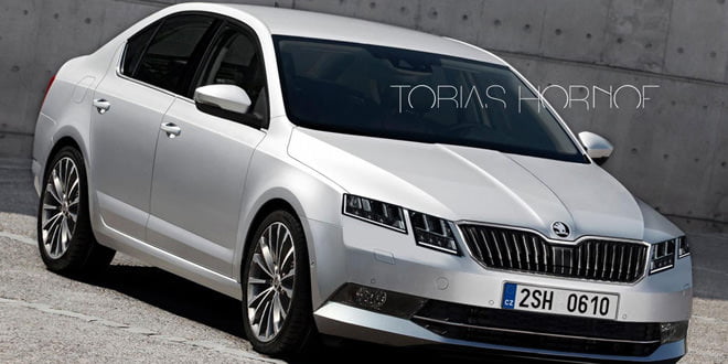 Рендер рестайлинговой Skoda Octavia