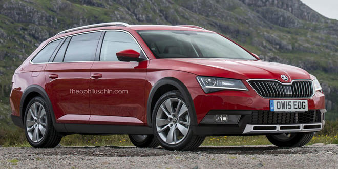 Рендер Skoda Superb Scout от theophiluschin.com