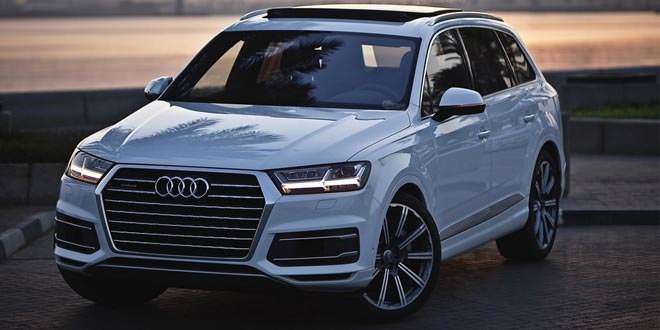 Белая Audi Q7 3.0 TFSI оттенка Tofana White | фото, инфо