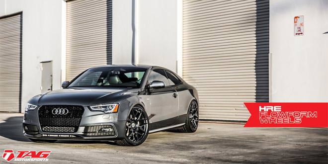 Спортивное купе Audi S5 поставили на диски HRE FF01 | фото