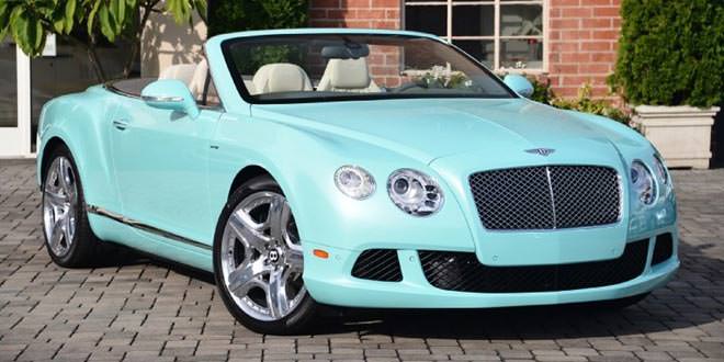 Bentley Continental GTC оттенка Celeste Blue | цена, фото