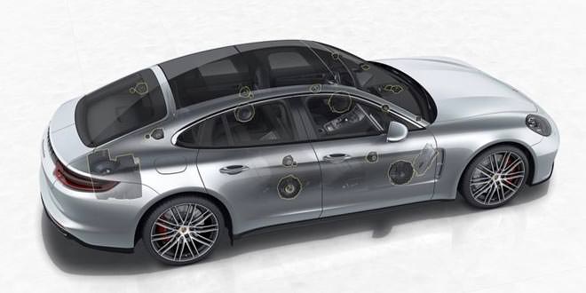 Новая Porsche Panamera с аудиосистемой Burmester 3D