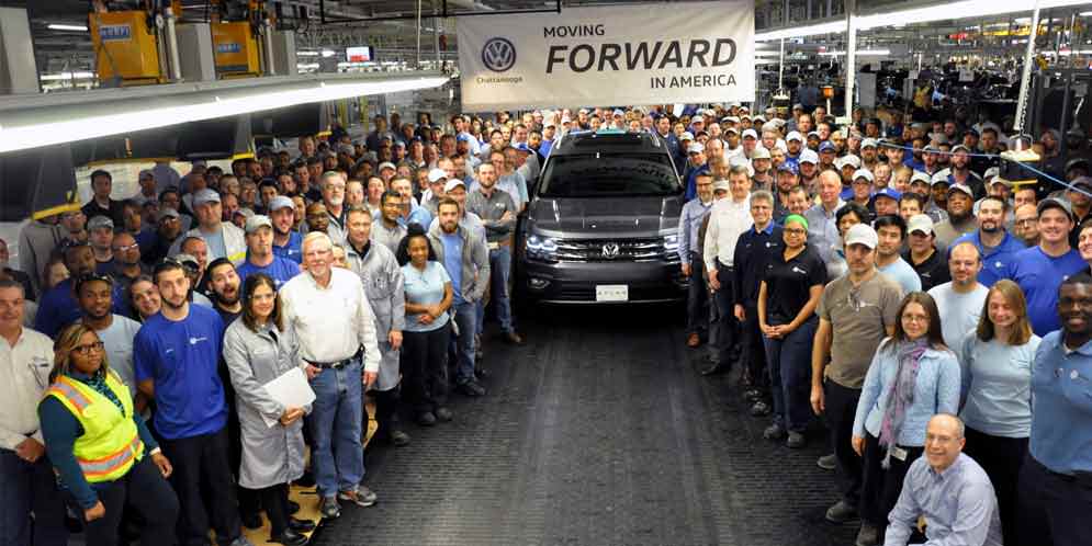 Завод Volkswagen в Теннесси начал производство VW Atlas