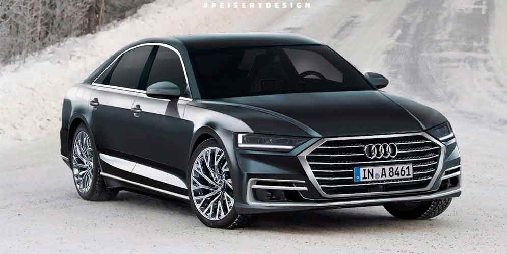 Флагманский седан Audi A8 на неофициальном фото