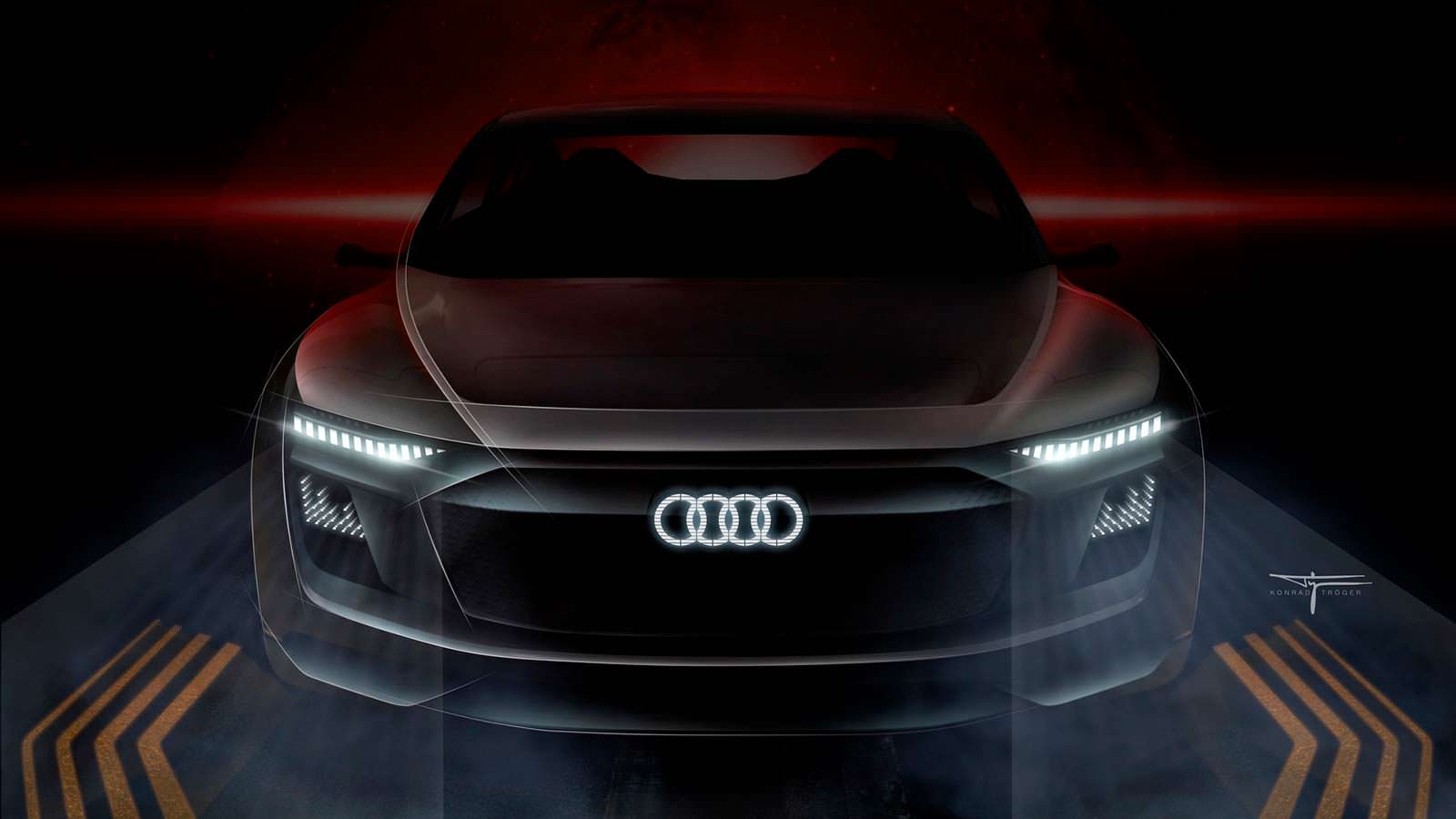 Логотип Audi со светодиодной подсветкой