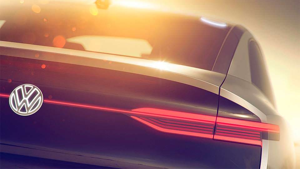Тизер электрического купе-кроссовера VW I.D.