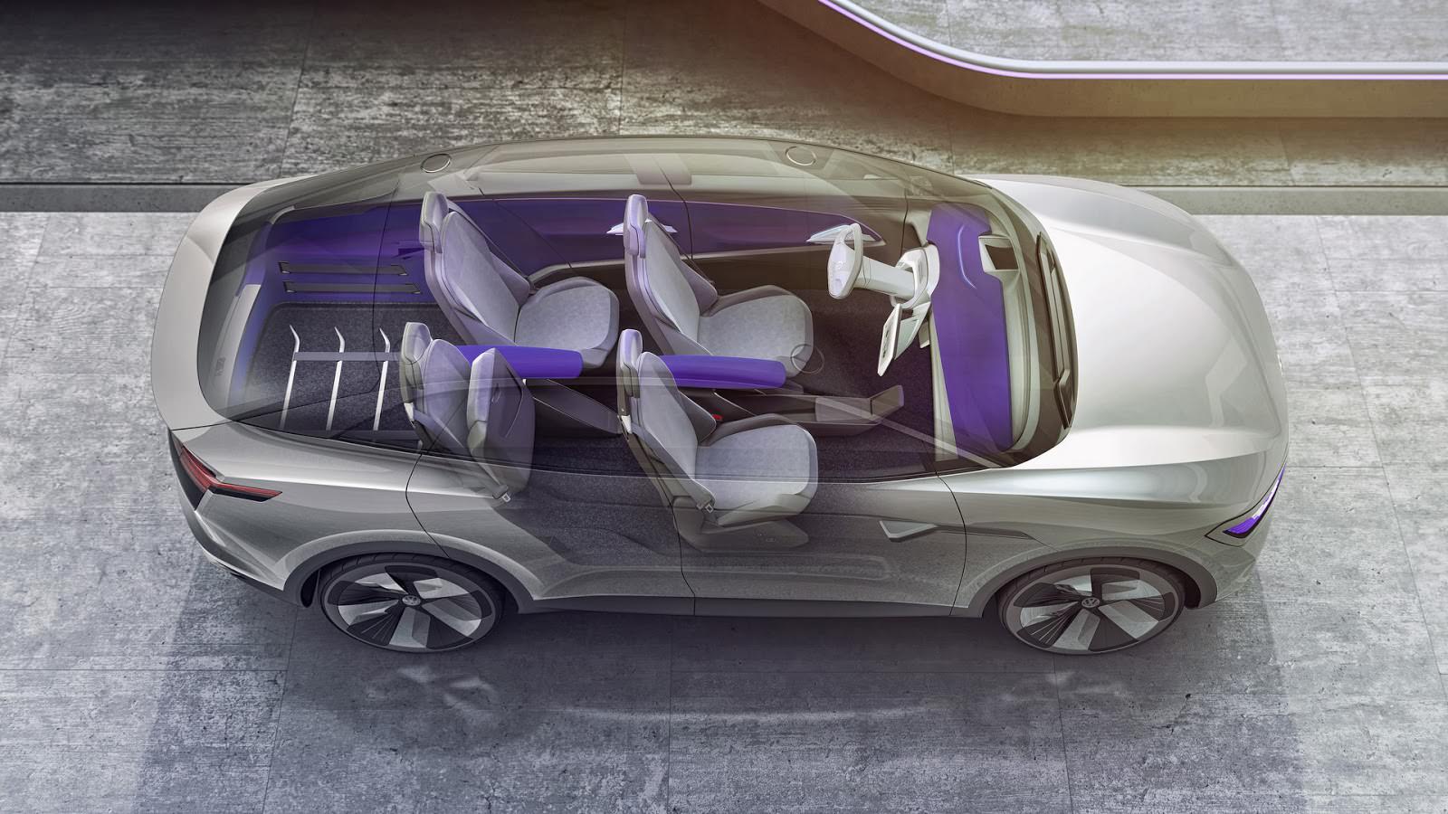 Конфигурация салона Volkswagen I.D. Crozz Concept 2017
