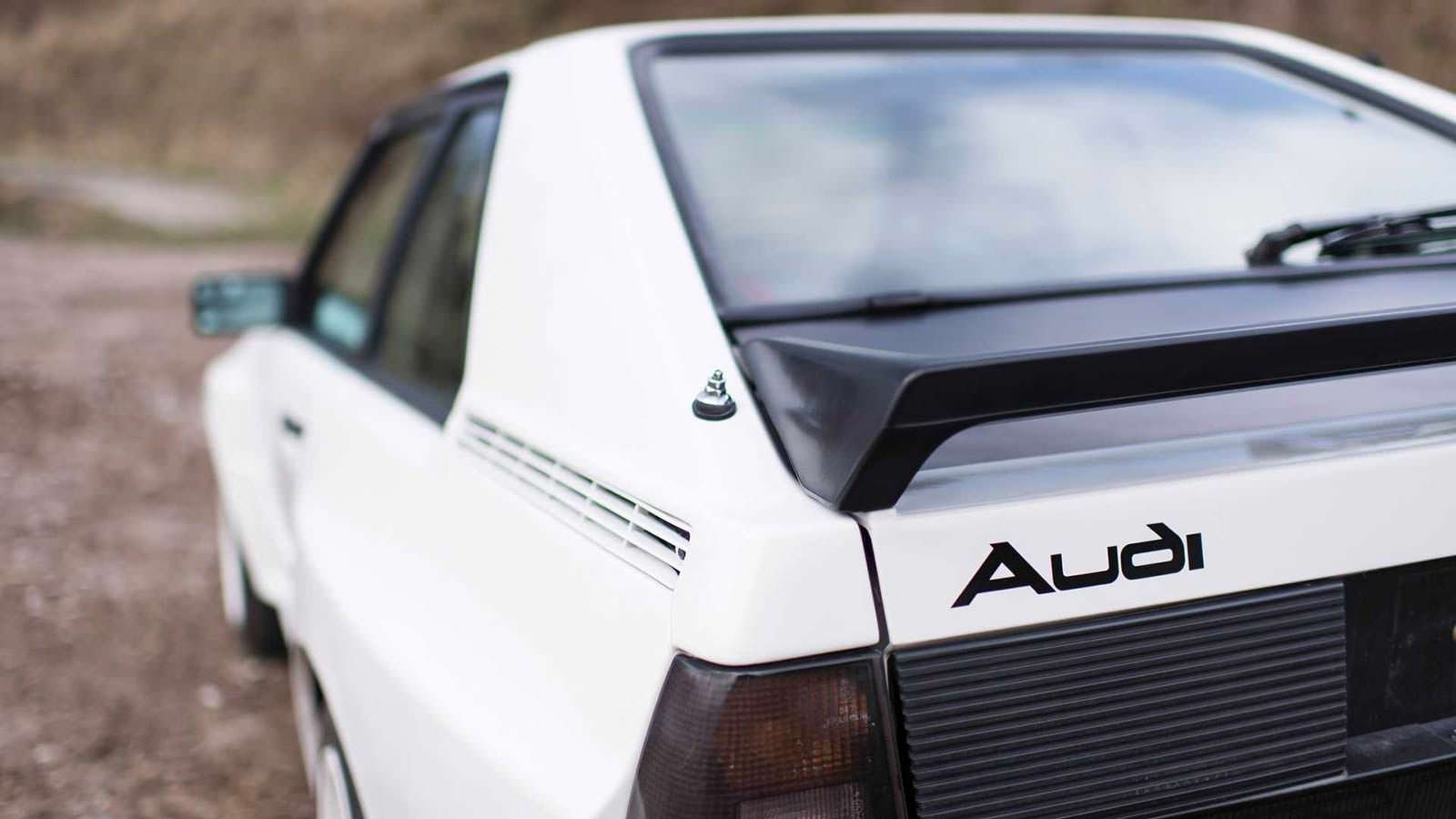 Черный спойлер Audi Sport Quattro 1984 года выпуска