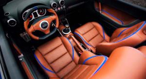 Коричневая кожа в салоне Audi TT Roadster 1998 года выпуска