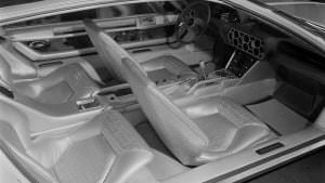 Фото салона Lamborghini Marzal 1967 года