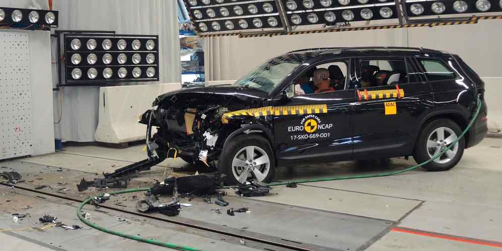 Skoda Kodiaq прошел краш-тест Euro NCAP на 5 звезд | видео