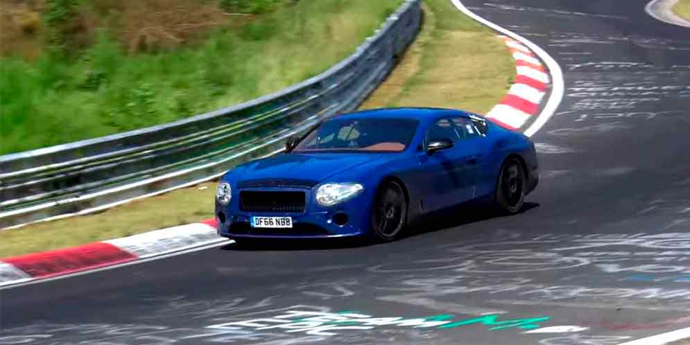 Bentley Continental GT 2018 на тестах почти без камуфляжа
