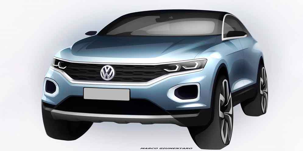 Volkswagen T-Roc на официальных скетчах перед премьерой