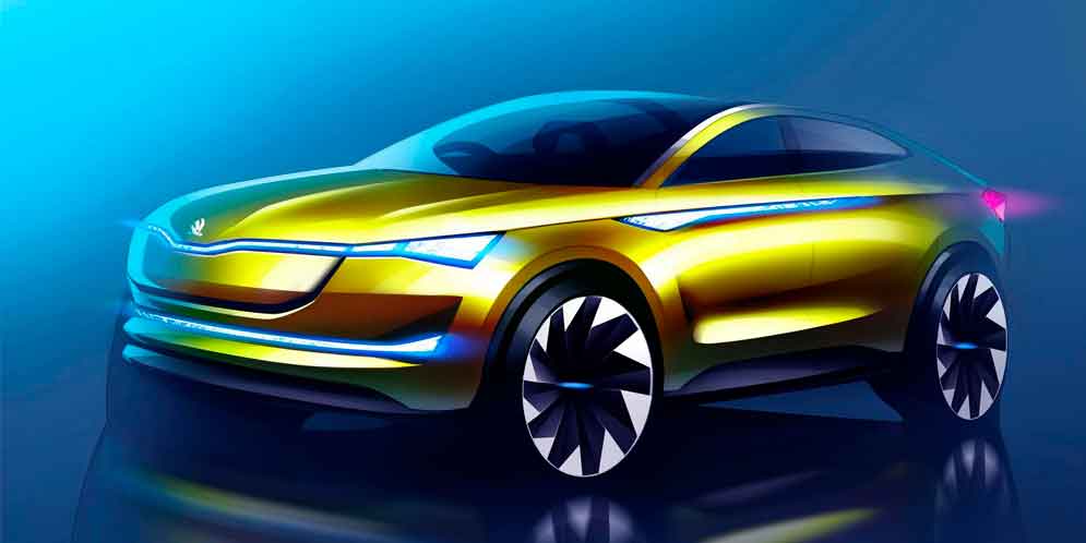 Вторая версия Skoda Vision E Concept мчит во Франкфурт 2017