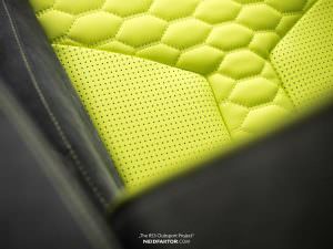 Неоновый желтый и алькантара в салоне Audi RS3 от Neidfaktor