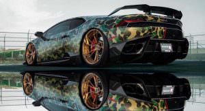 Золотые диски Brixton Forged на Lamborghini Huracan