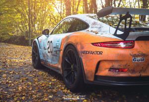 Porsche 911 GT3 RS Gulf Racing с эффектом состаривания