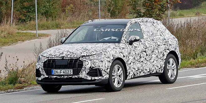 2019 Audi Q3 замечена на дорожных тестах в Европе | фото