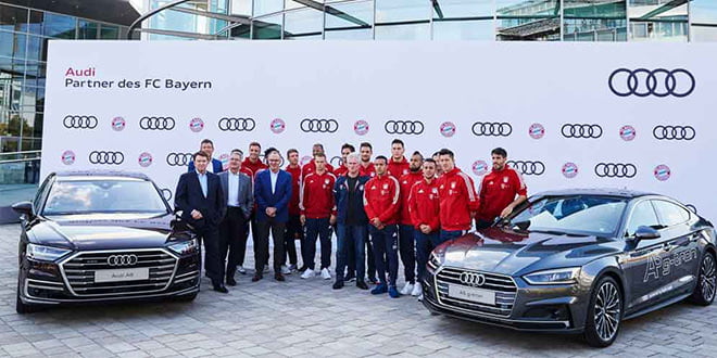 Баварский ФК FC Bayern München пересел на новые Audi