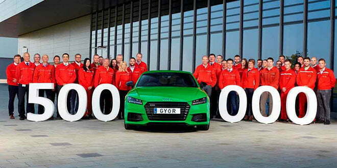 Завод Audi в Венгрии выпустил полумиллионный автомобиль