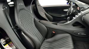 Чёрный кожаный салон Bugatti Chiron