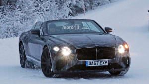 Зимние тесты кабриолета Bentley Continental GTC 2019