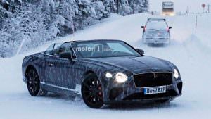 Прототип кабриолета Bentley Continental GTC 2019 в камуфляже