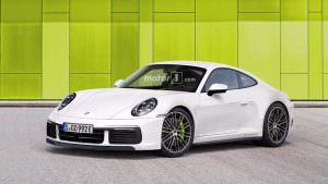 Новая Porsche 911 Hybrid, неофициальный дизайн от Motor1.com