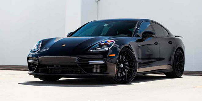 Новая Porsche Panamera на чёрных дисках HRE P200 | фото