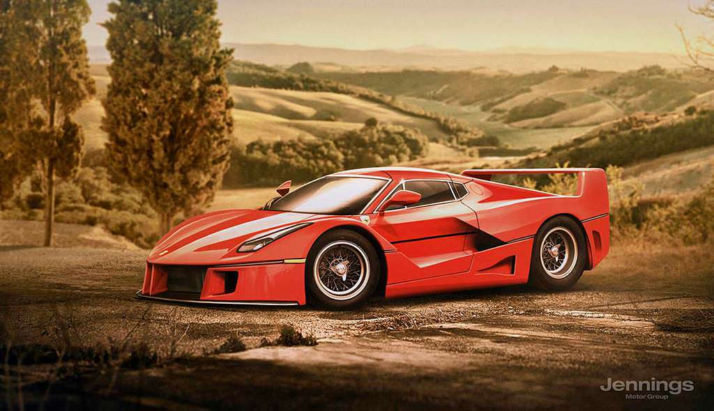 Ретро-дизайн Ferrari LaFerrari
