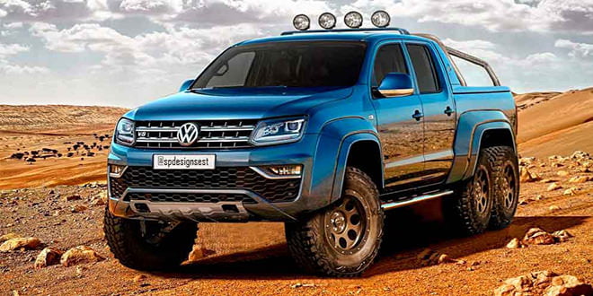 Шестиколесный пикап Volkswagen Amarok 6x6, неофициально